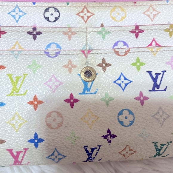 Auth. Louis Vuitton Multicolor Sarah Wallet - Picture 10 of 17